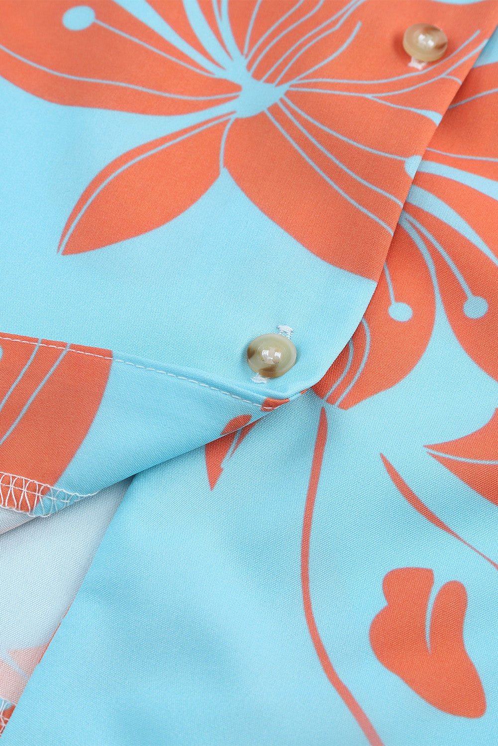 LiviaCaruso Printet kjole med V-udskæring og løbegang