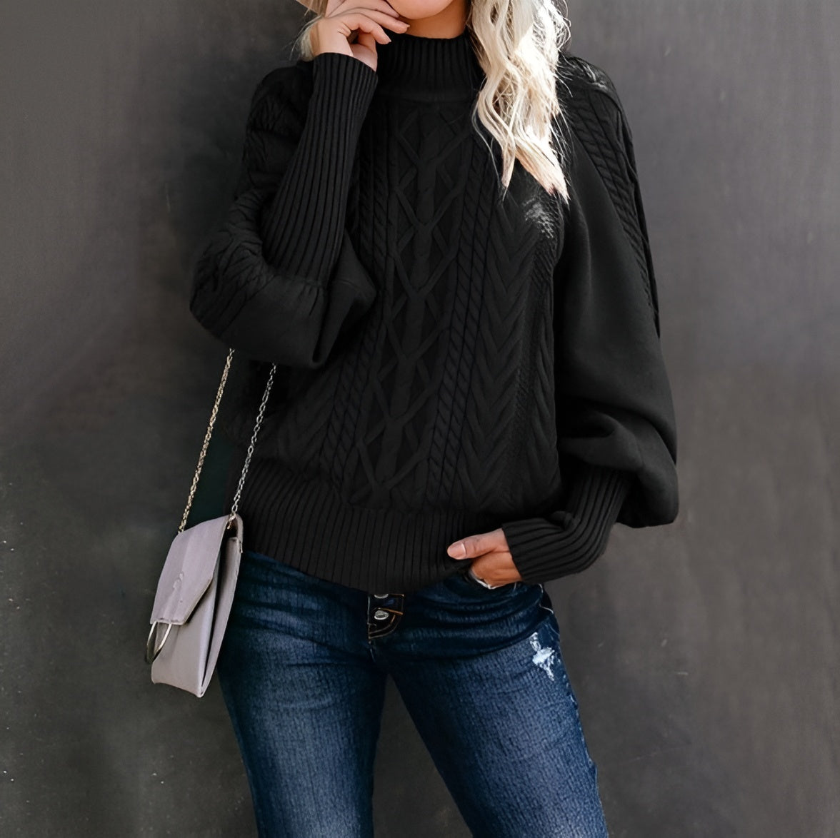 Isabella – Strikket Varm Dame Sweater til Vinteren