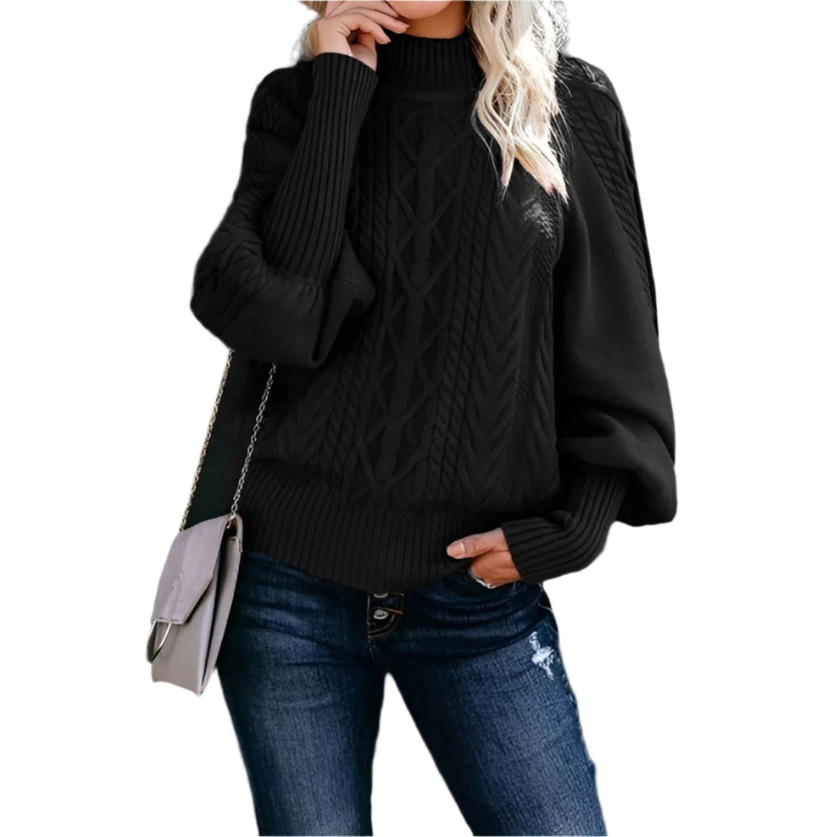 Isabella – Strikket Varm Dame Sweater til Vinteren