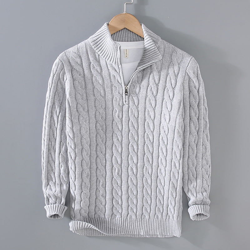FabioLucenti Pullover med halv lynlås til mænd