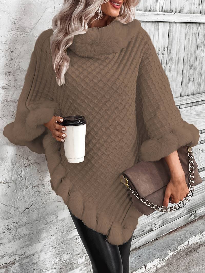 Chloé - Chic pullover i imiteret pels