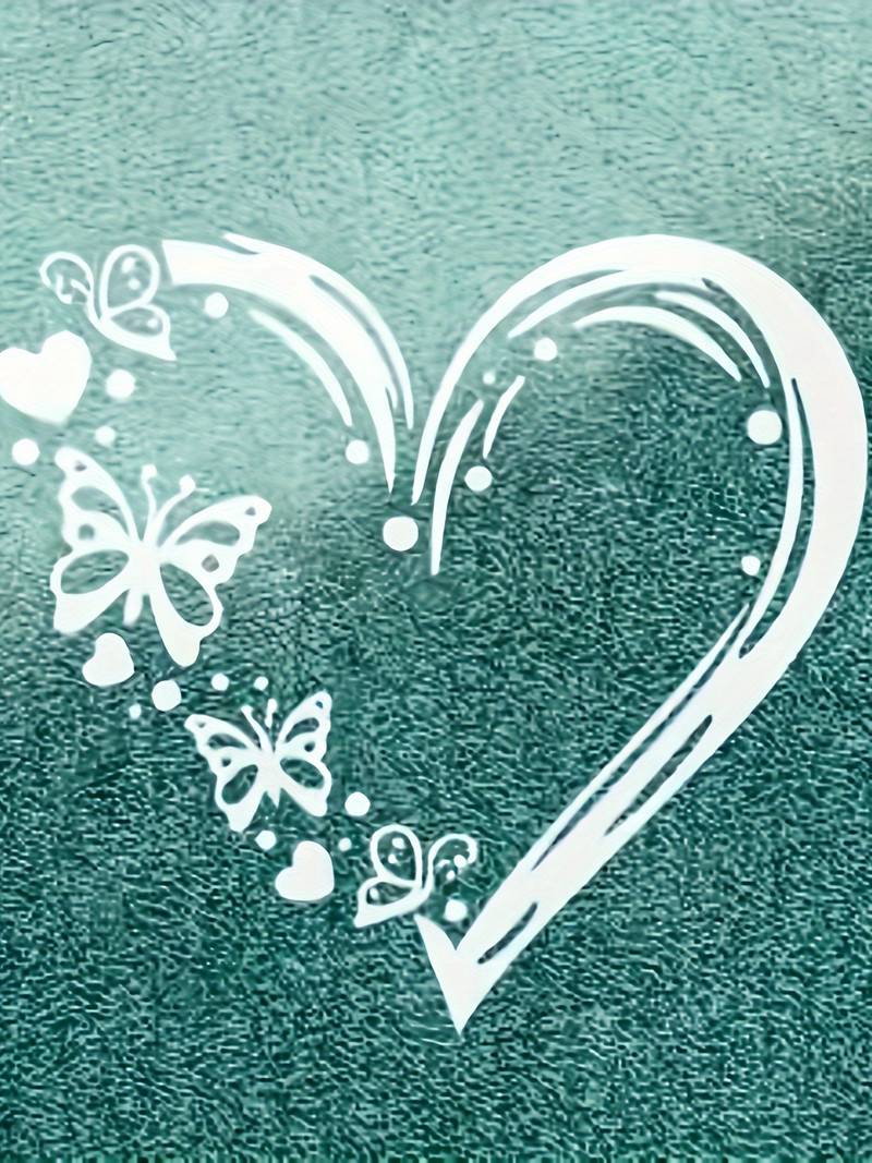 Élodie – Dame T-shirt med Sommerfuglehjerte Print