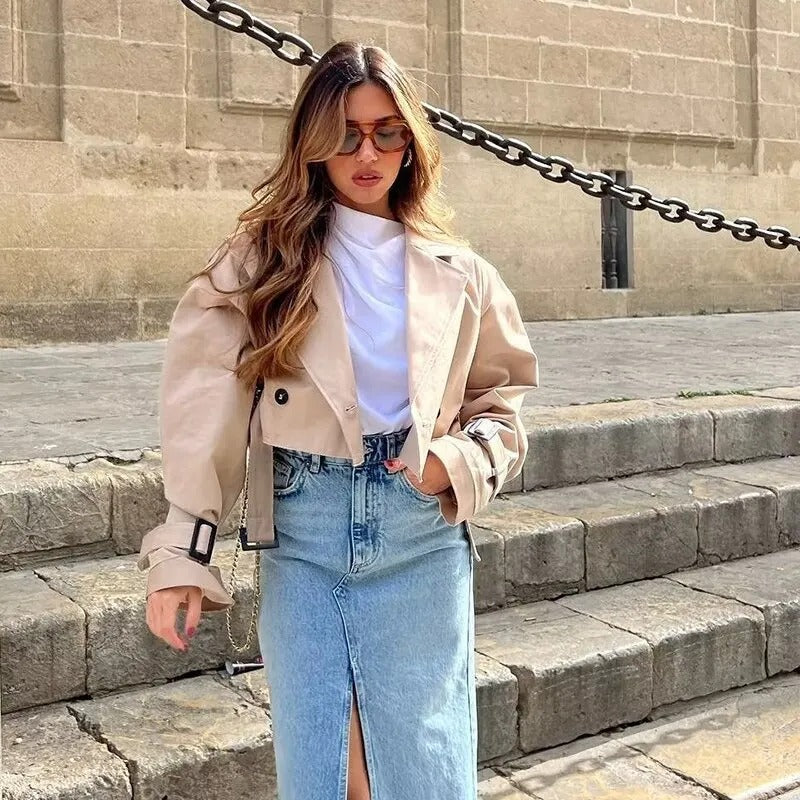 DanieleMonti kort trenchcoat