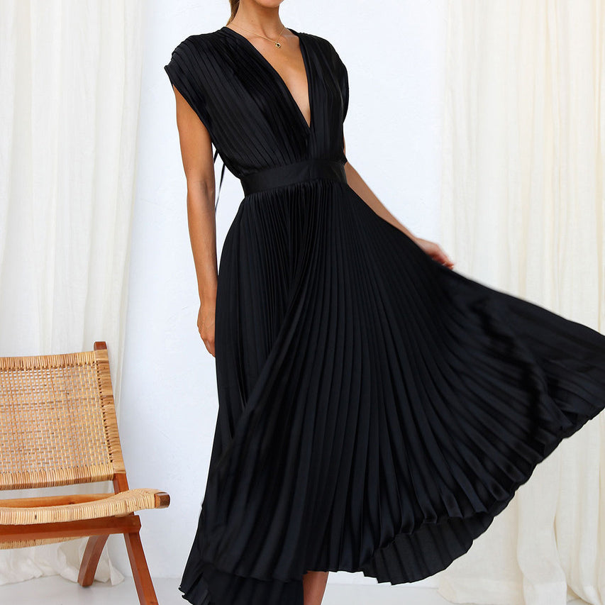 Alessia – Elegant Midi Kjole til Bryllup og Festlige Anledninger