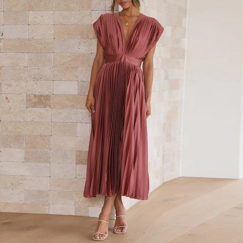 Alessia – Elegant Midi Kjole til Bryllup og Festlige Anledninger