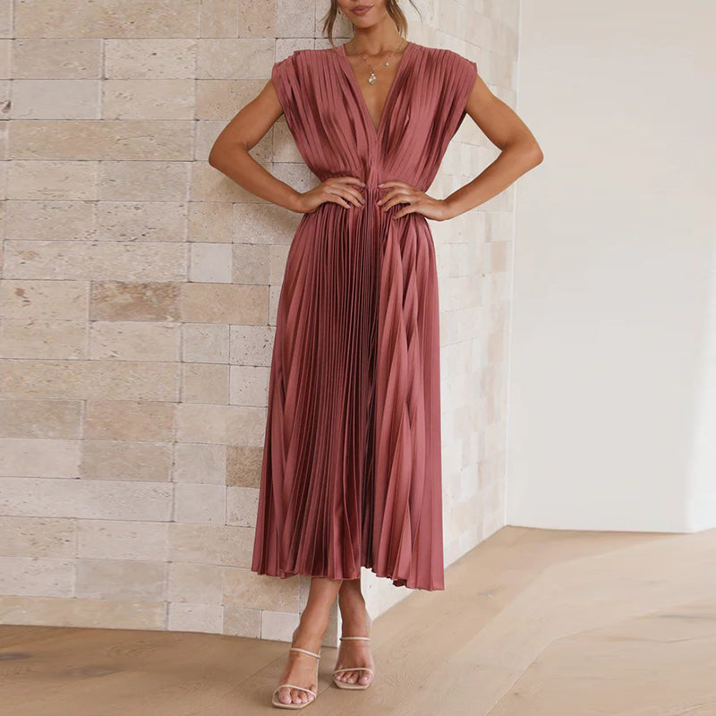 Alessia – Elegant Midi Kjole til Bryllup og Festlige Anledninger