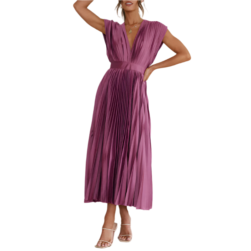 Alessia – Elegant Midi Kjole til Bryllup og Festlige Anledninger