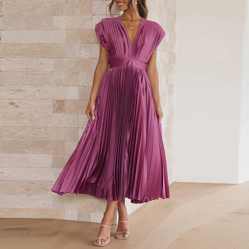 Alessia – Elegant Midi Kjole til Bryllup og Festlige Anledninger
