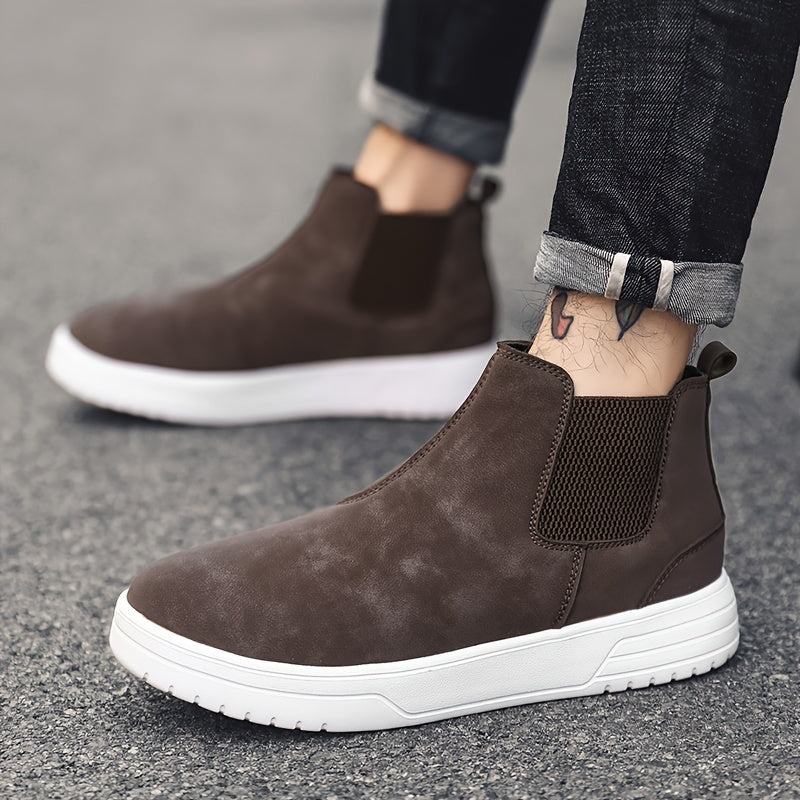 Lorenzo – Højskaftede Chelsea Boots til Mænd i Ruskind