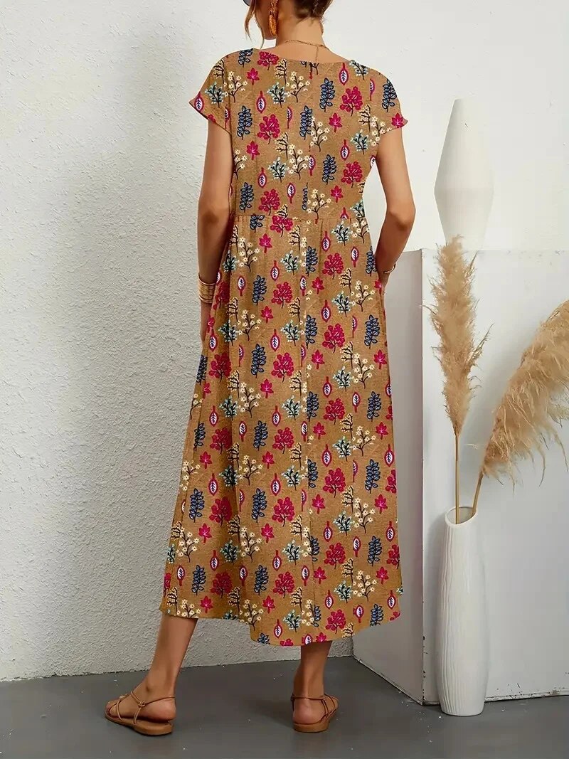 CaterinaSereni Elegant Blomstret Kjole