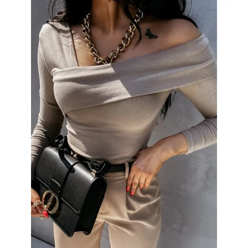 Isabella – Ribstrikket Wrap Damebluse