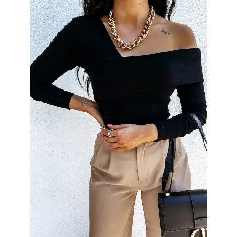 Isabella – Ribstrikket Wrap Damebluse