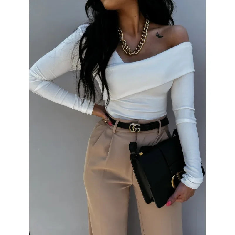 Isabella – Ribstrikket Wrap Damebluse