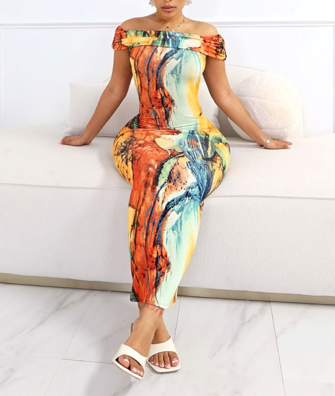 AlessiaVerdi Tropical Off Shoulder
