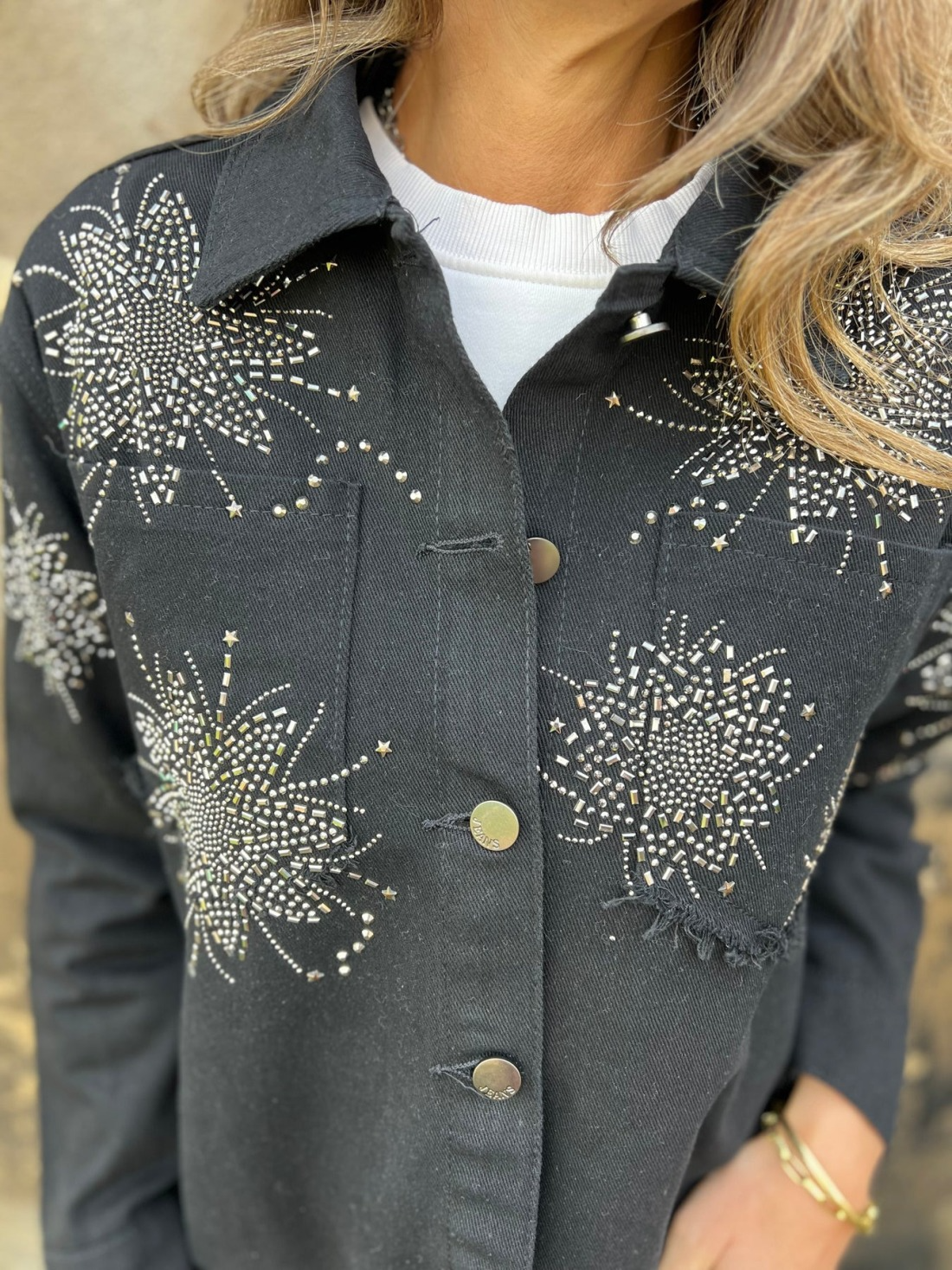 ElenaRomano Crystal Jean-jakke