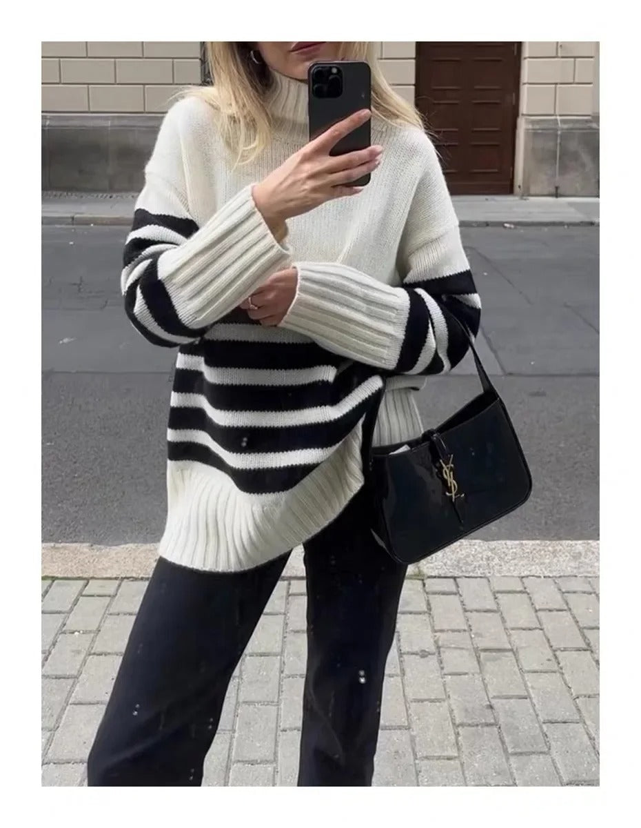 Clara – Nautisk-inspireret Oversized Damepullover