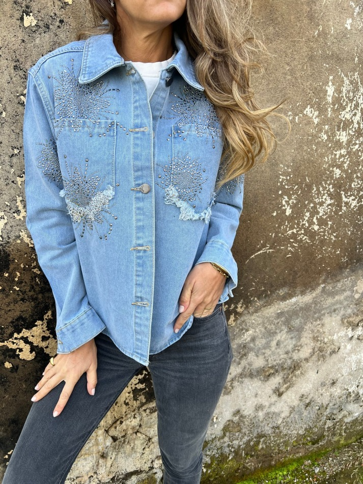 ElenaRomano Crystal Jean-jakke