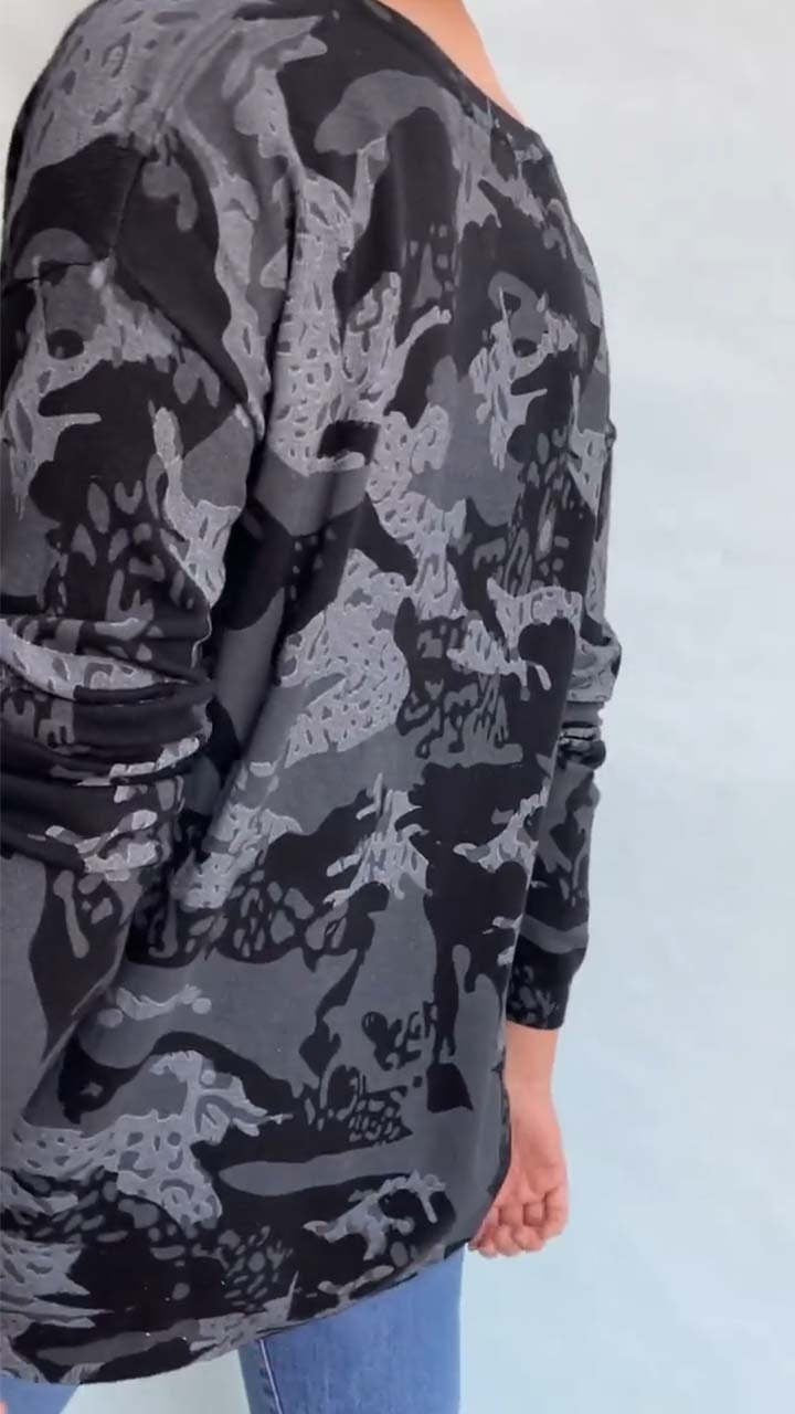 LuciaRicci Langærmet top med leopardprint