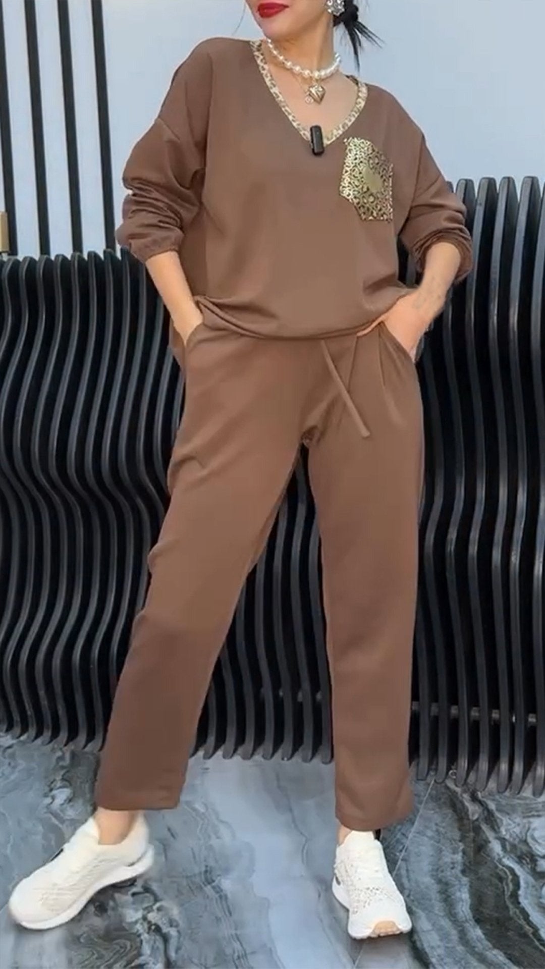 CristianoValenti Fritidssæt Med Leopardprint