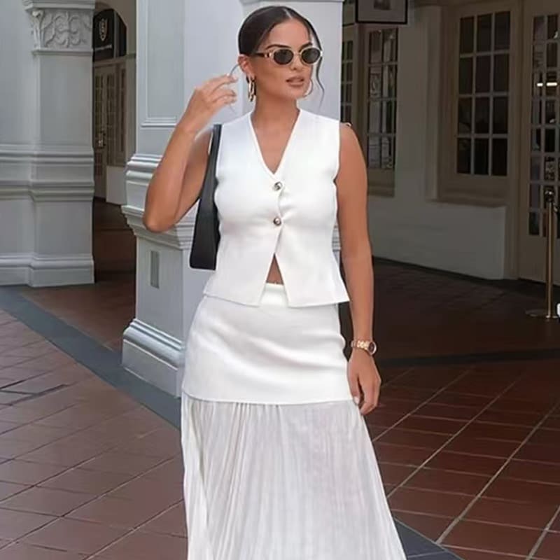 MarcoFiorelli Strikket cardigan med guldknap