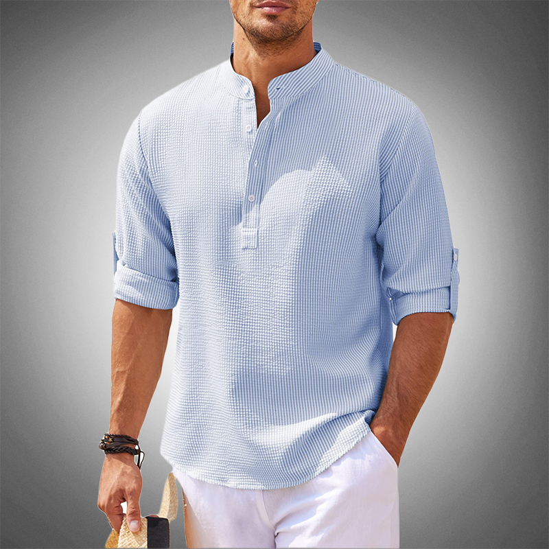 Lorenzo – Stretch-Fit Herre Henley Skjorte