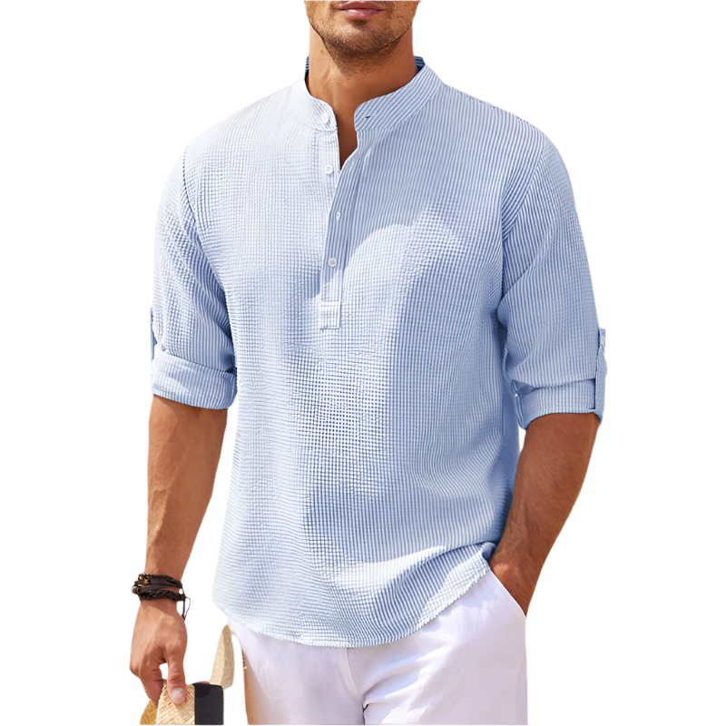 Lorenzo – Stretch-Fit Herre Henley Skjorte