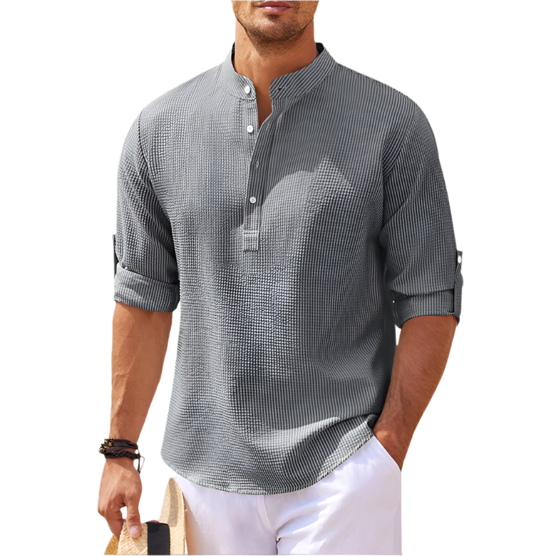 Lorenzo – Stretch-Fit Herre Henley Skjorte