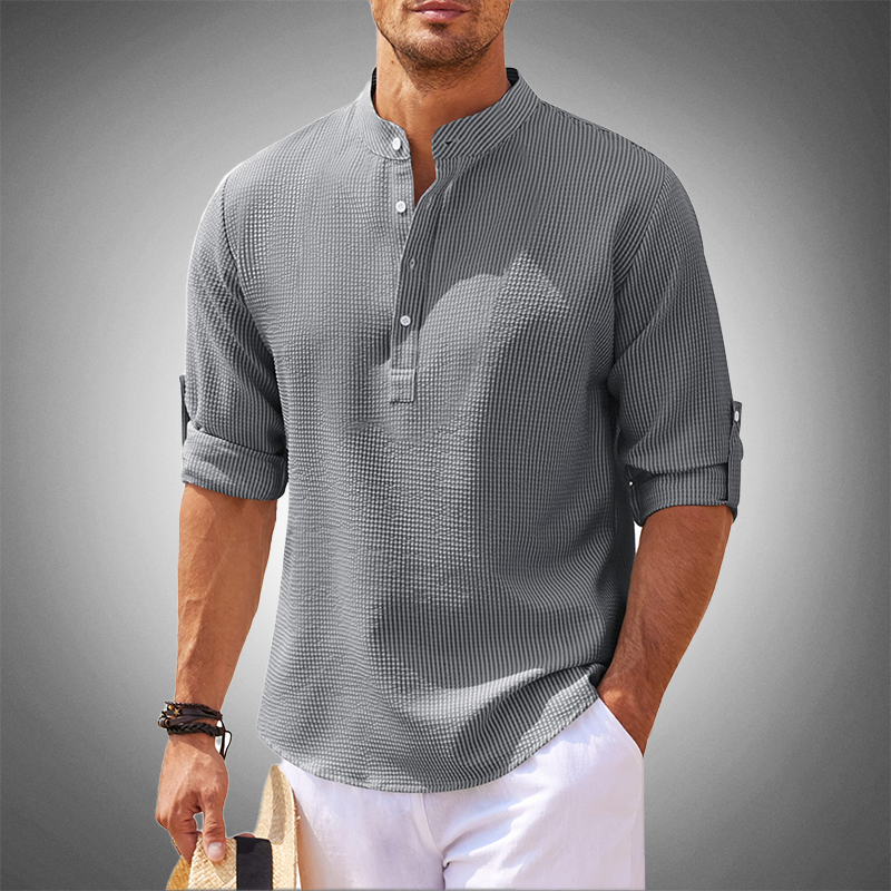Lorenzo – Stretch-Fit Herre Henley Skjorte