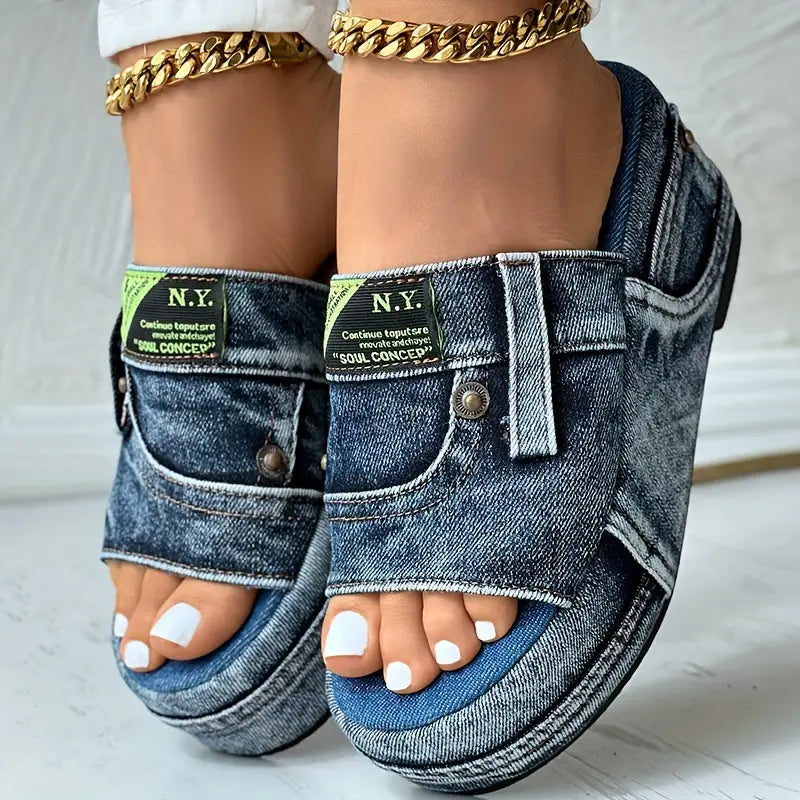 ModaBlu™ Denim-sandal