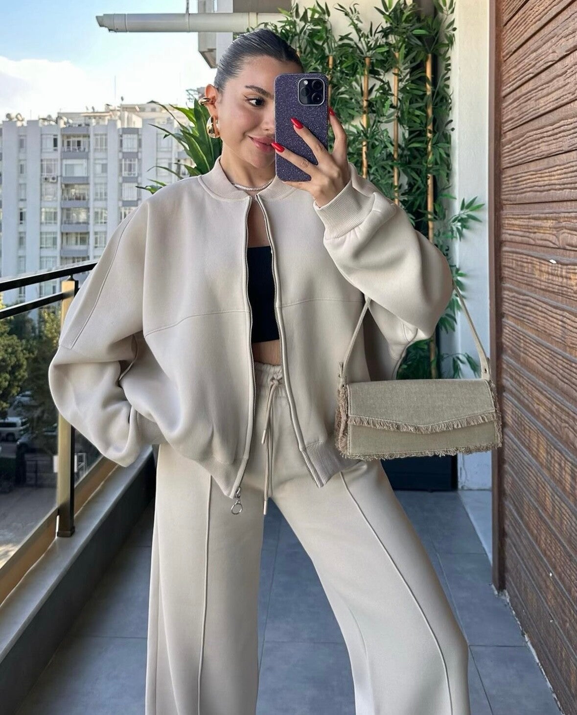 PaoloCaruso Elegant Ensfarvet Jakkesæt Til Kvinder