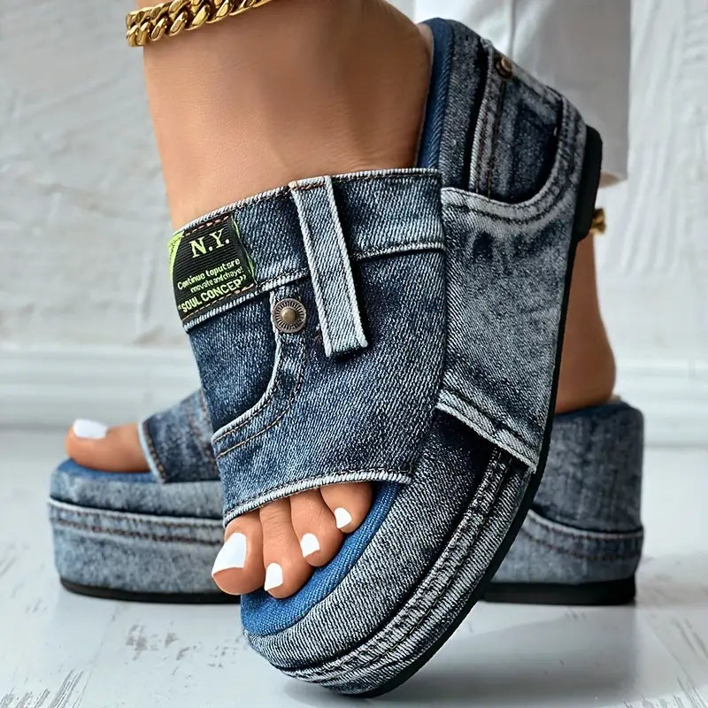 ModaBlu™ Denim-sandal