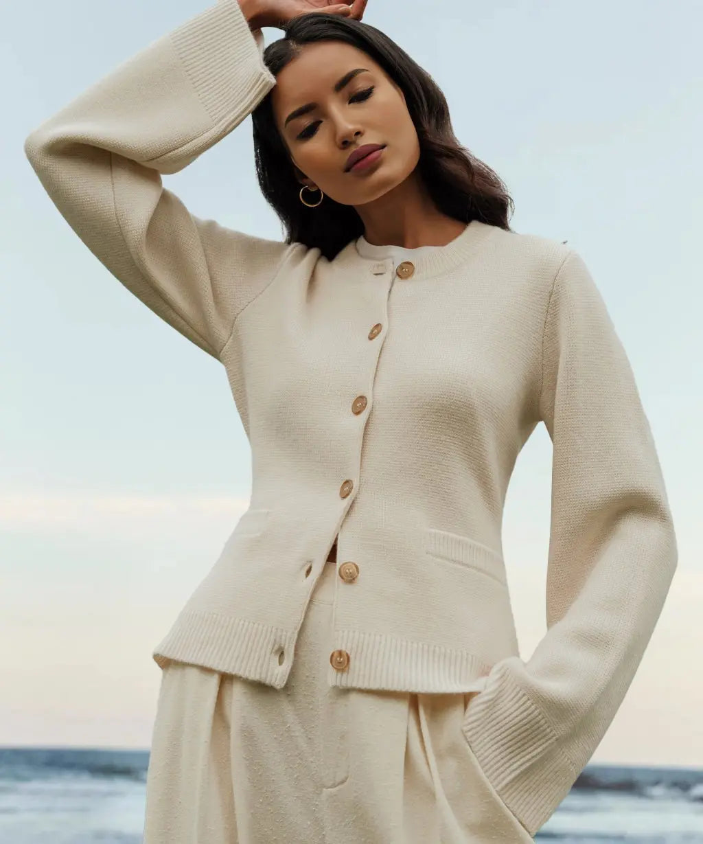 CozyGrace | Cardigan Chic Trøje Luxia