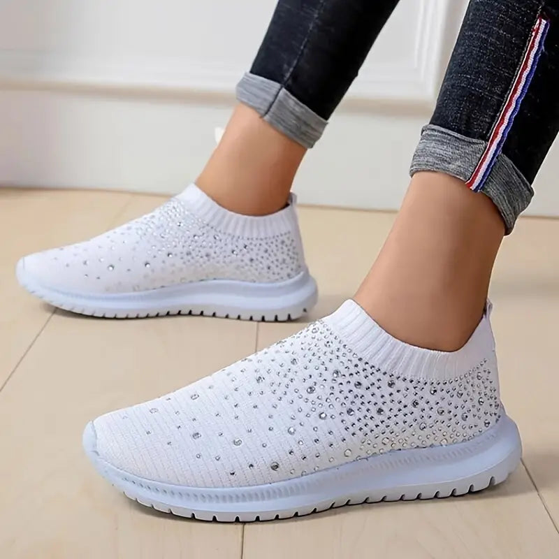 SofiaDiam™ Rhinestone Decor Flade sneakers