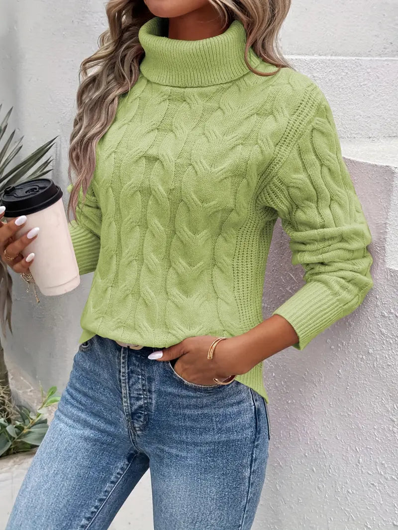 Giulia – Varm Strikket Dame Turtleneck Sweater til Vinteren
