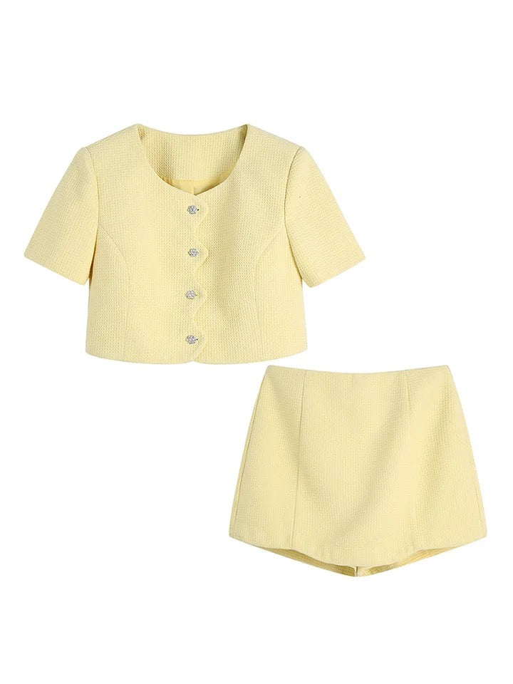 Giulia – Elegant Tekstureret To-Del Sæt til Kvinder