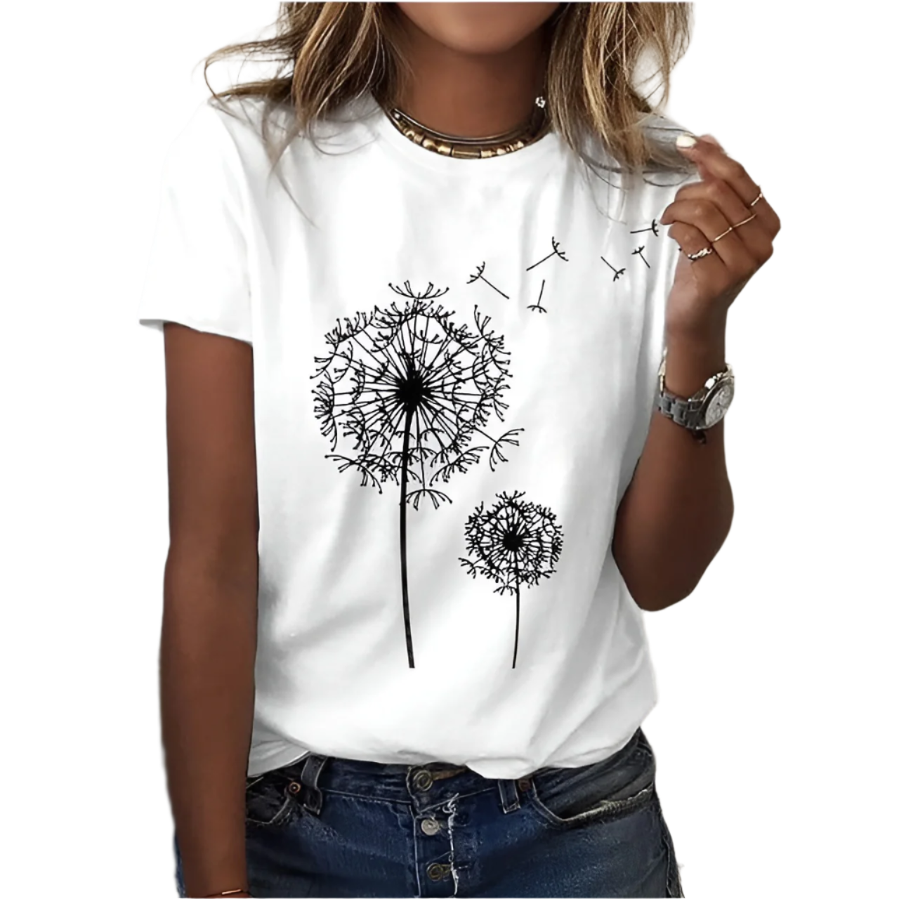 Isabella – Drømmeagtig Mælkebøtte T-shirt til Kvinder