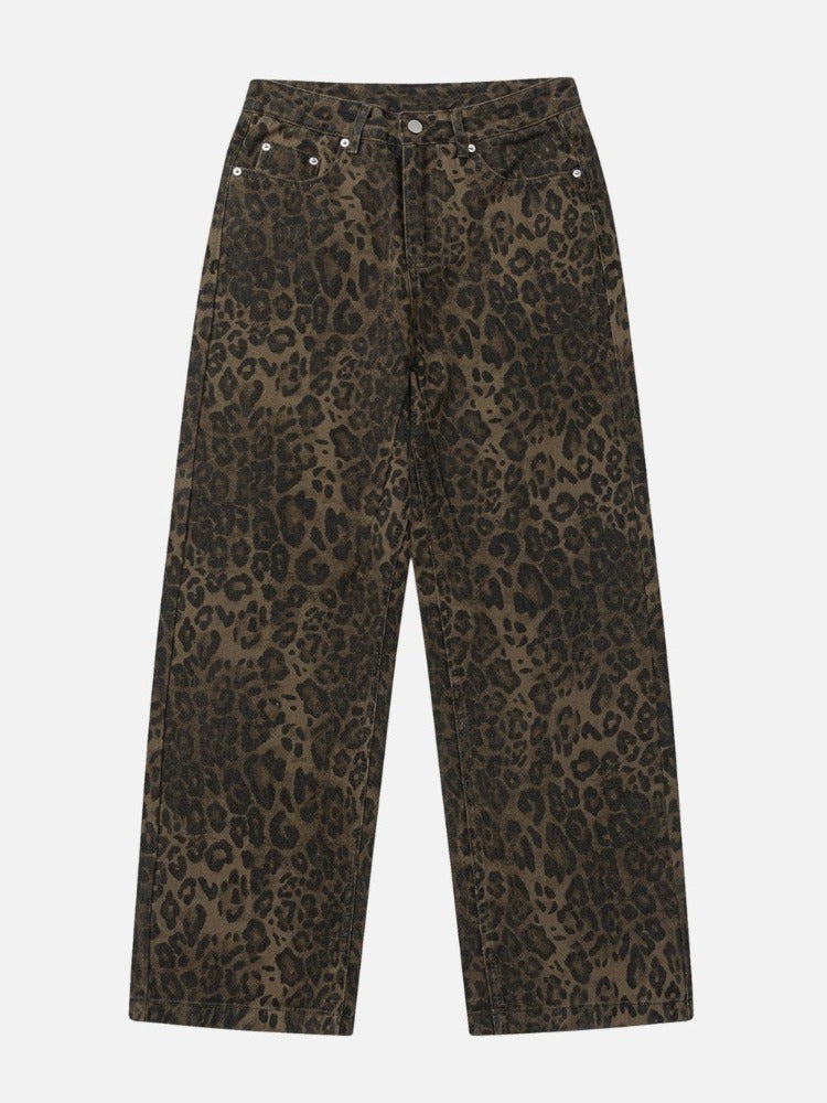 Wildfit | Jeans med leopardmønster