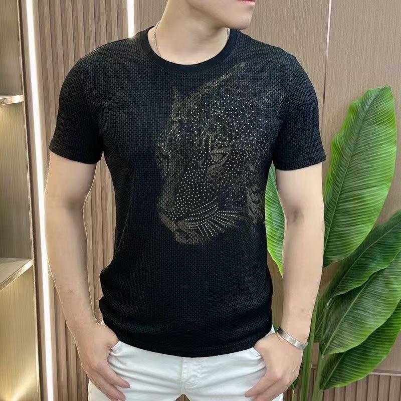 Matteo Ricci Rhinestone Leopard T-shirt