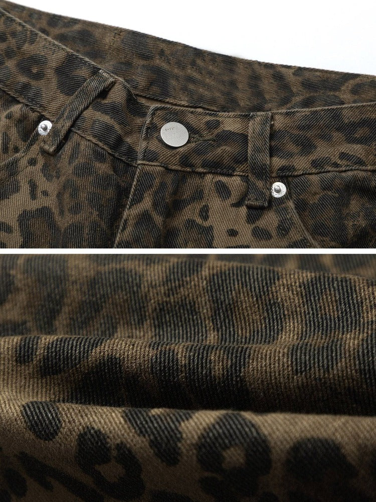 Wildfit | Jeans med leopardmønster