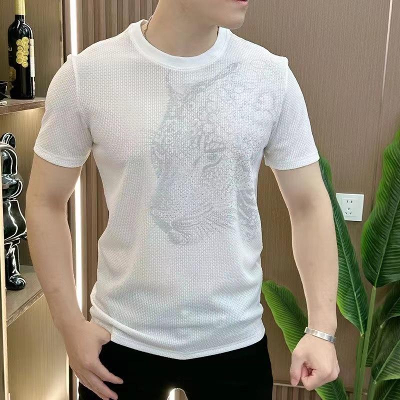Matteo Ricci Rhinestone Leopard T-shirt
