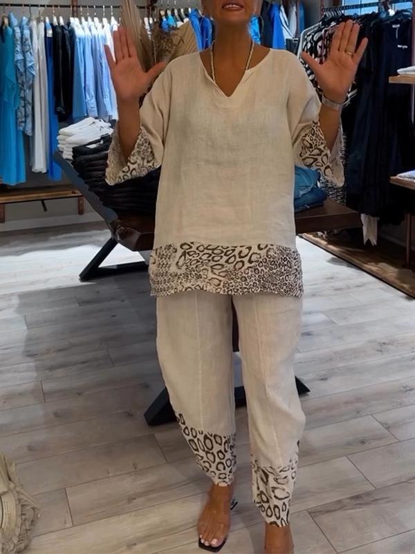SofiaFiorelli V-hals og Leopard print