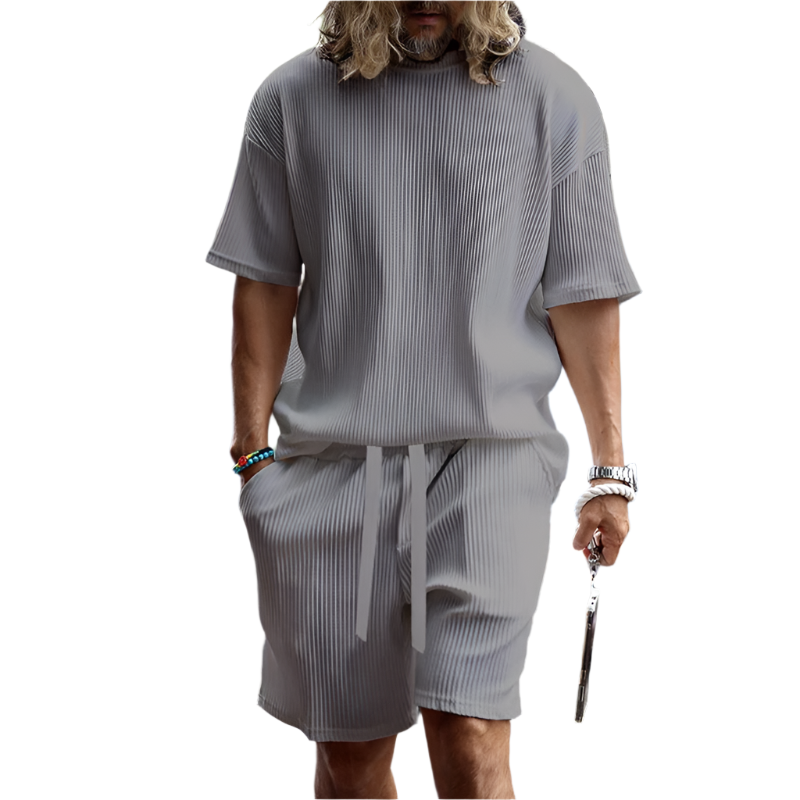 Luca – Let Sommersæt til Mænd med Striber