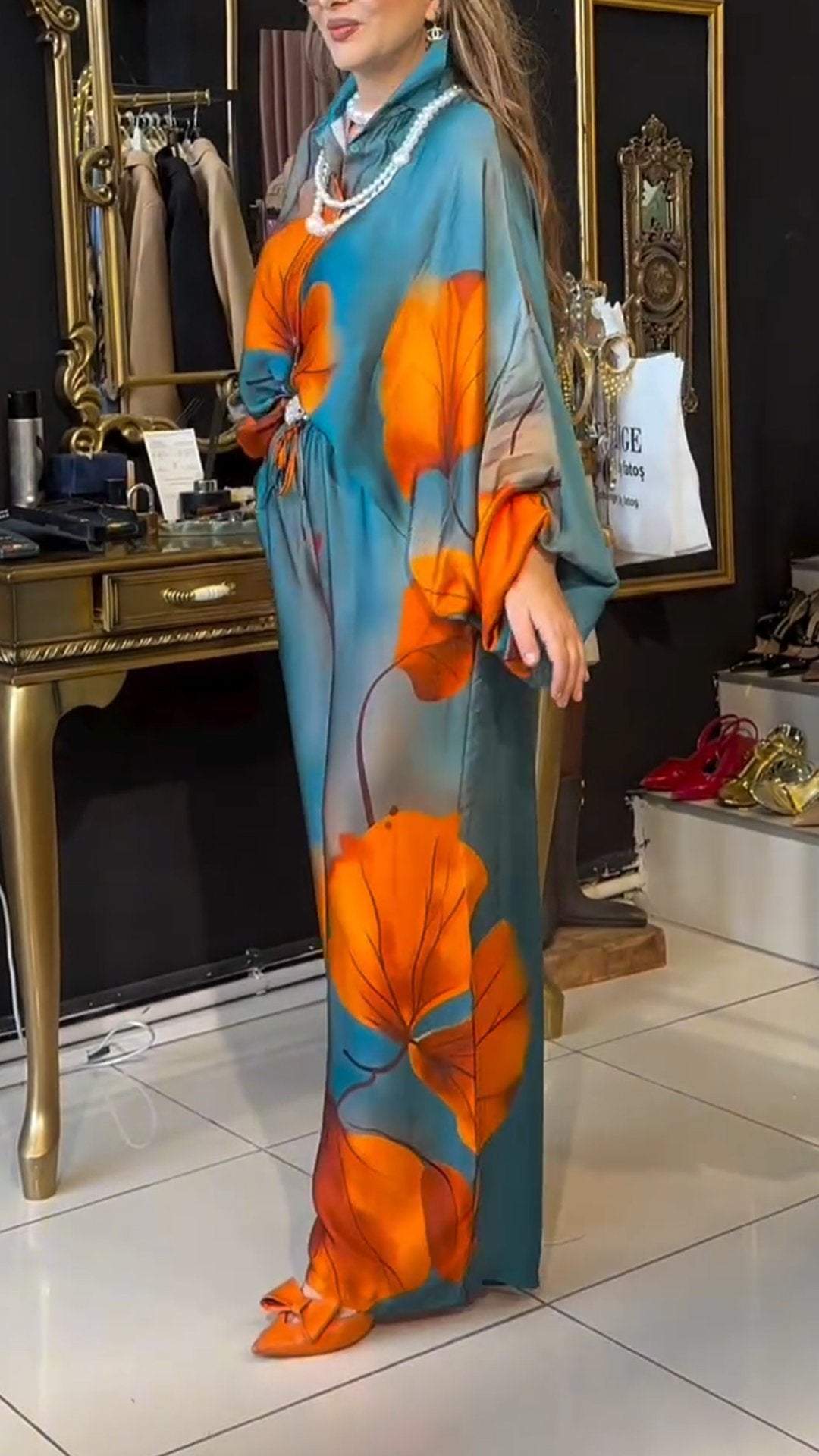 VivianaRinaldi Trykt Løs Casual Suit