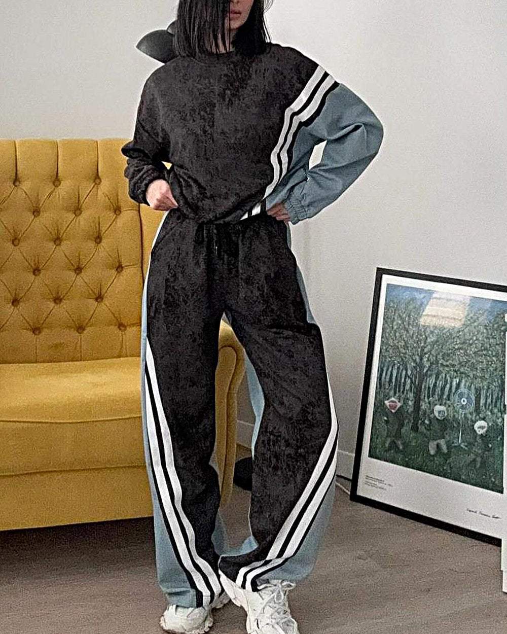 NicolaFerri Kontrastfarve Casual Sæt