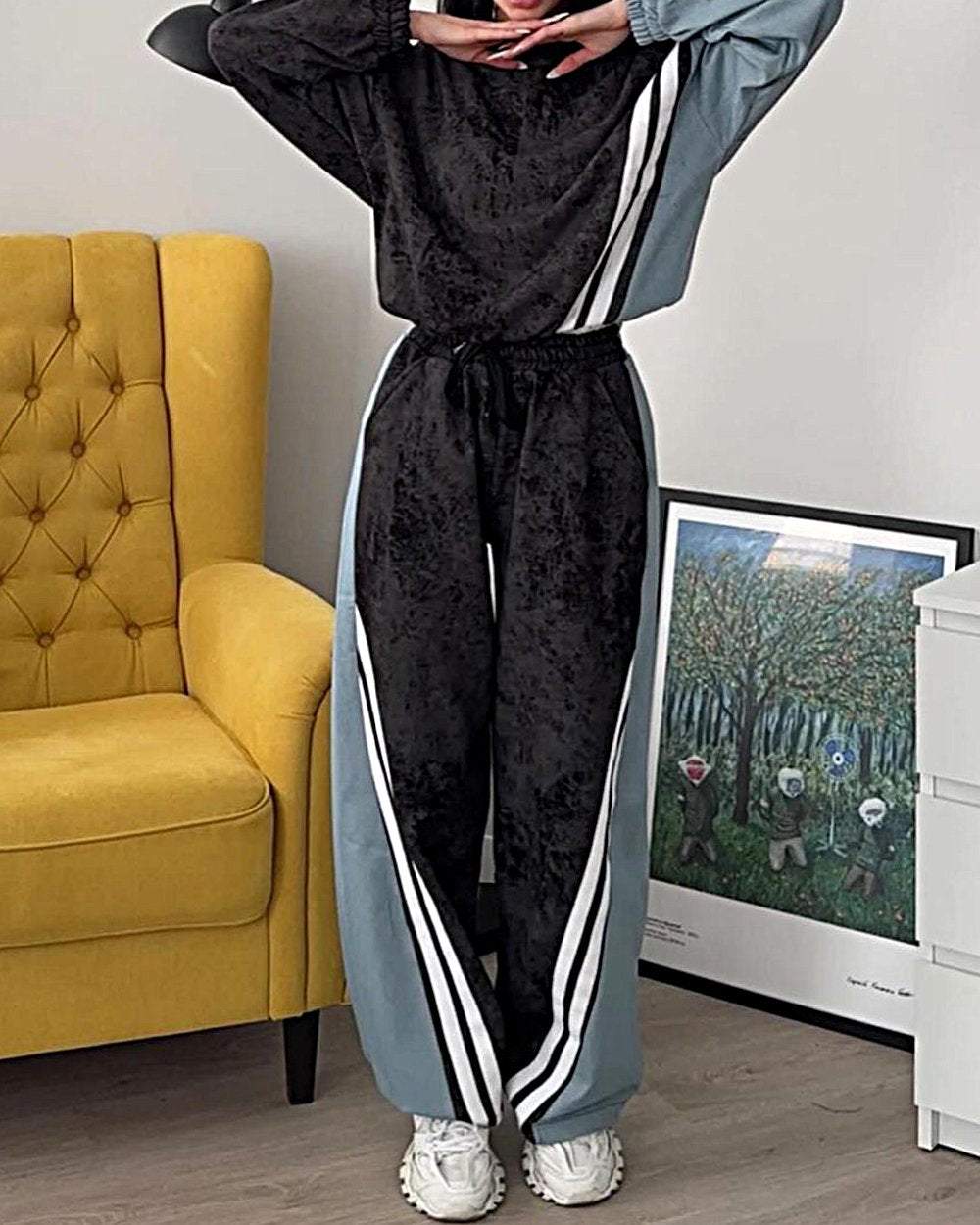 NicolaFerri Kontrastfarve Casual Sæt