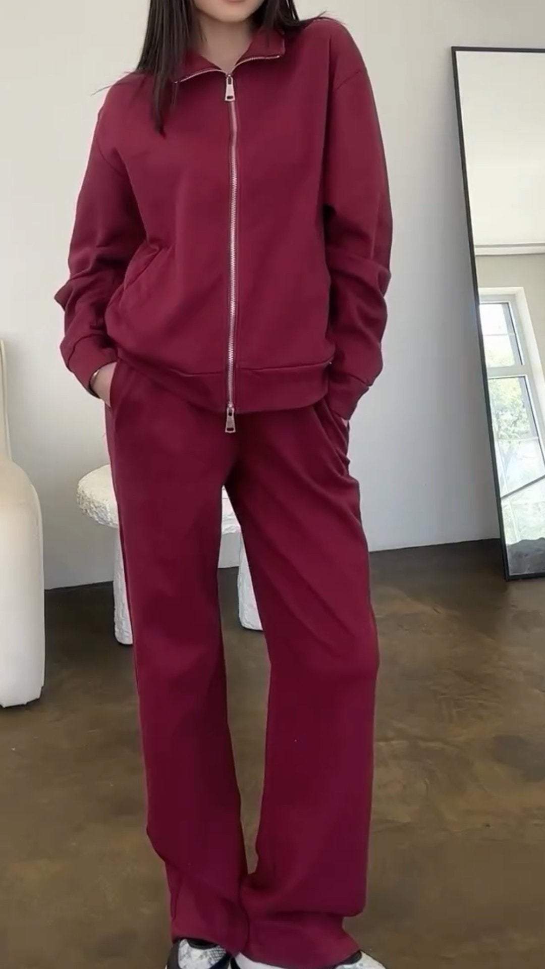 GiorgioSantini Sweatshirt med lynlås, todelt sæt