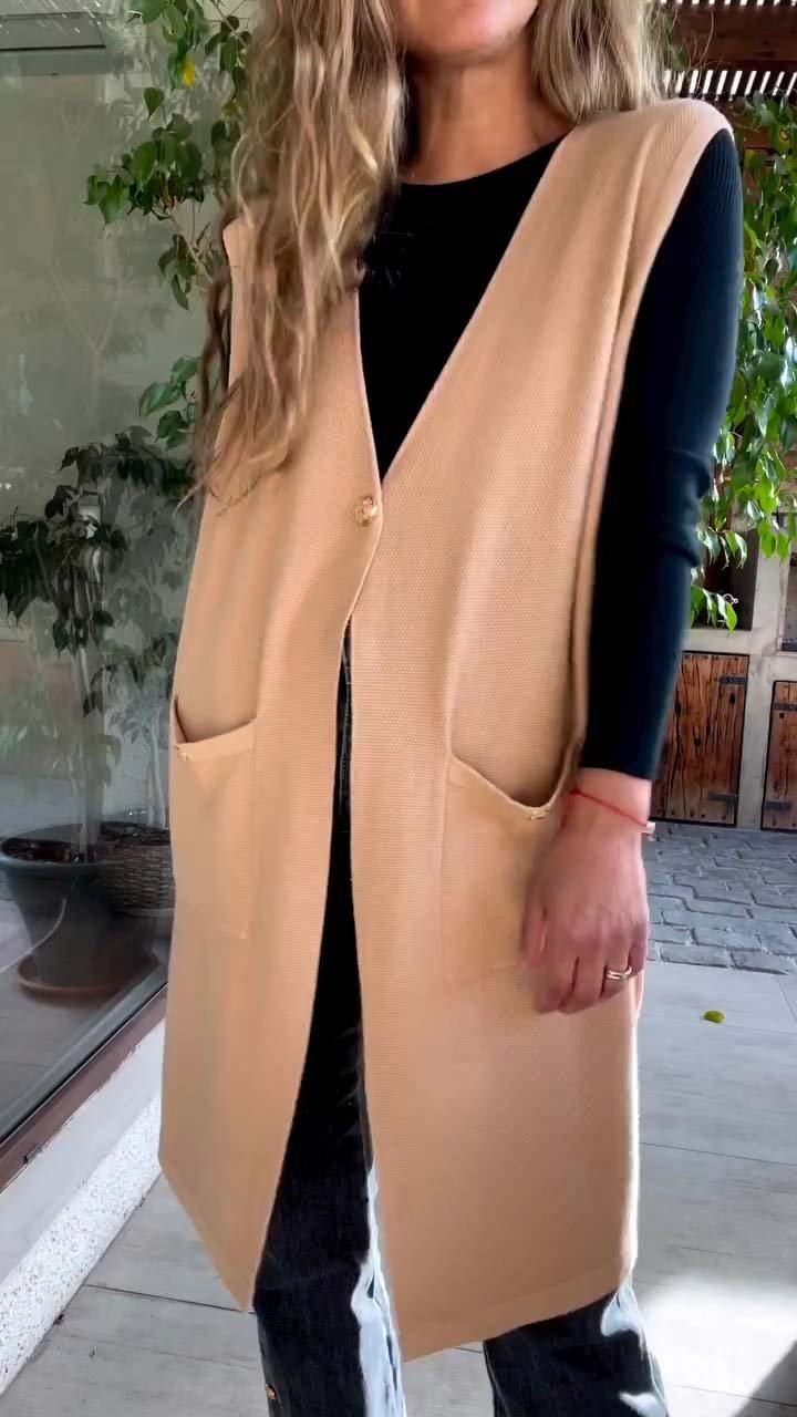 AntonioVerdi Ensfarvet Tank Vest
