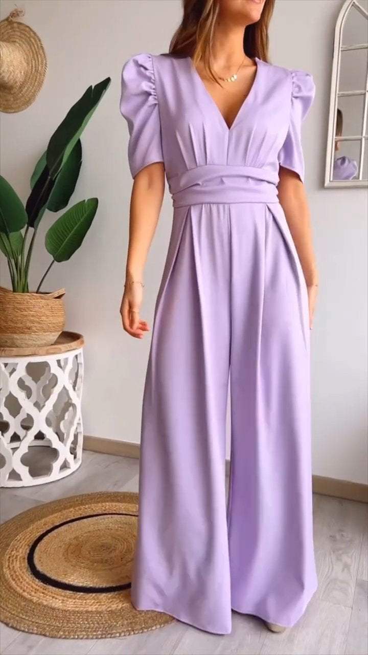 SophiaCatania Jumpsuit med V-hals