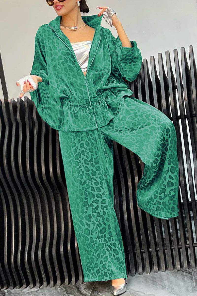 GiovanniValente Casual jakkesæt med leopardprint