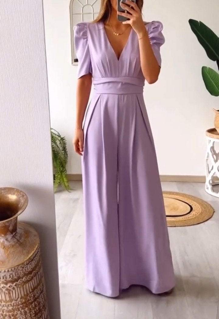 SophiaCatania Jumpsuit med V-hals